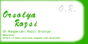 orsolya rozsi business card